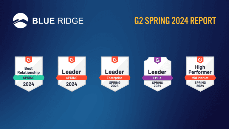 Blue Ridge uppnår topplaceringar i G2 Spring 2024 Awards!