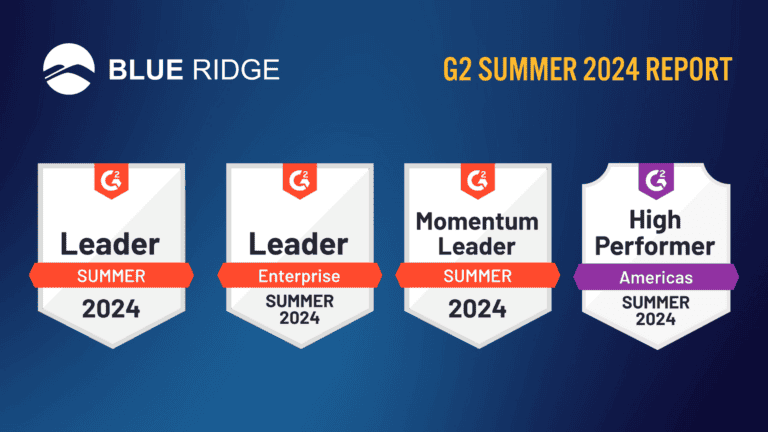 Blue Ridge Named Leader in G2 Summer 2024 Awards!