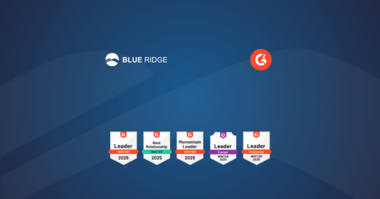 Blue Ridge Earns #1 Best Relationship in G2 Winter 2025 Reports